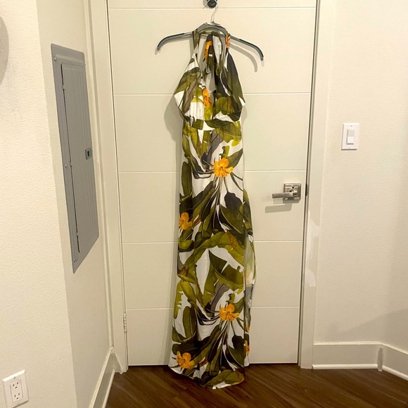 Floral Halter Top Dress - Picture 1 of 3